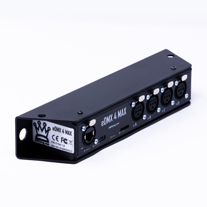 DMXking eDMX4 MAX - ArtNet/sACN to DMX Controller