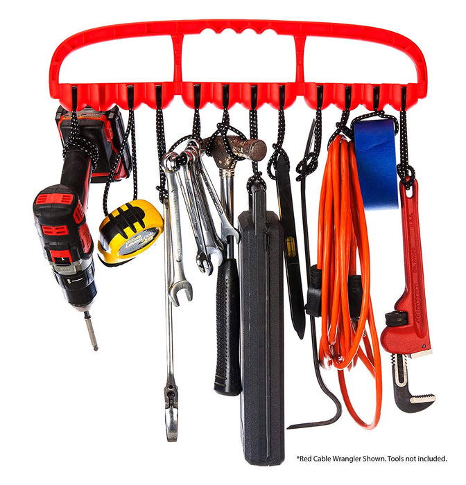 Cable Wrangler - 12 Heavy Duty Bungee Balls for Tools and Wire Management