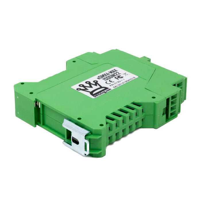DMXking eDMX4 MAX ISODIN 22.5mm - ArtNet/sACN to DMX Controller