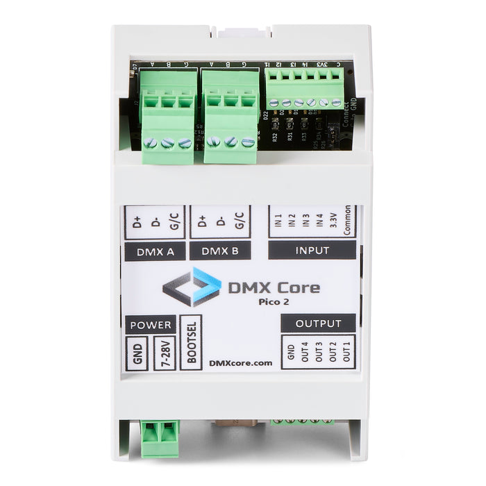 DMX Core Pico 2 - RPi Pico w. dual DMX512 ports