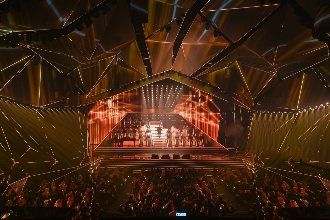 Large-scale stage show with LED pixel lighting at the Joy Awards 2025