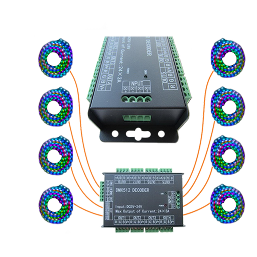 DMX decoder and LED low-voltage dimmer - 24 Channel